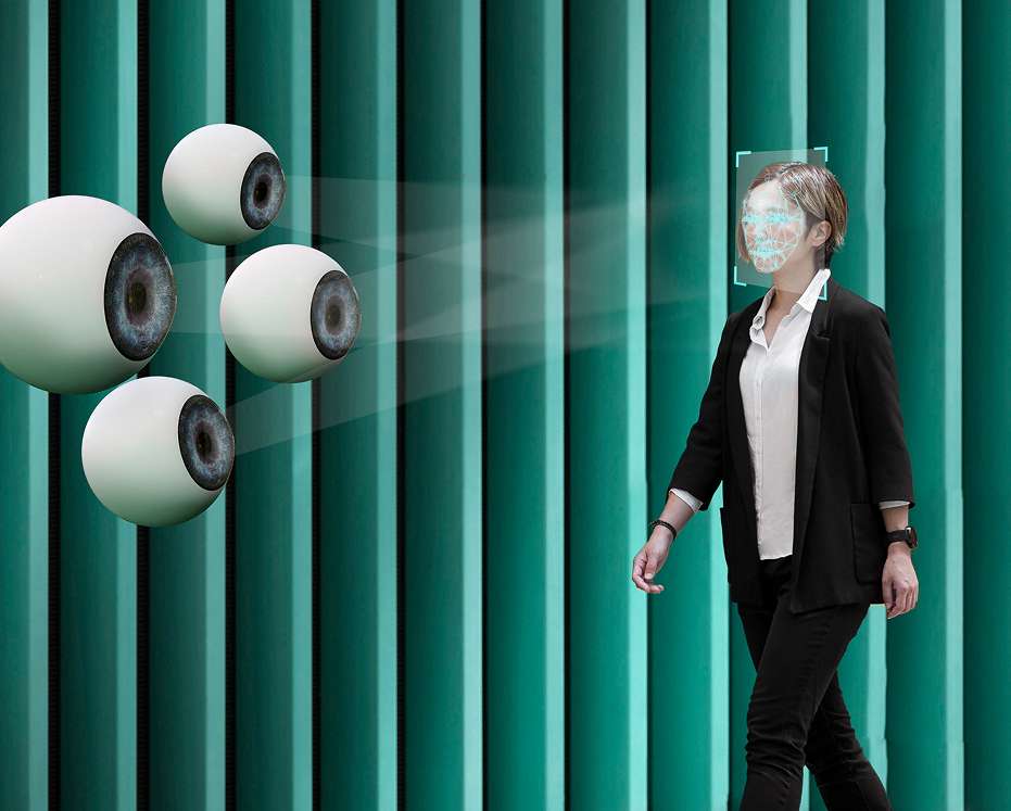 Artificial intelligence cameras analyzing human movement representing video analytics solutions by a web and software development company.